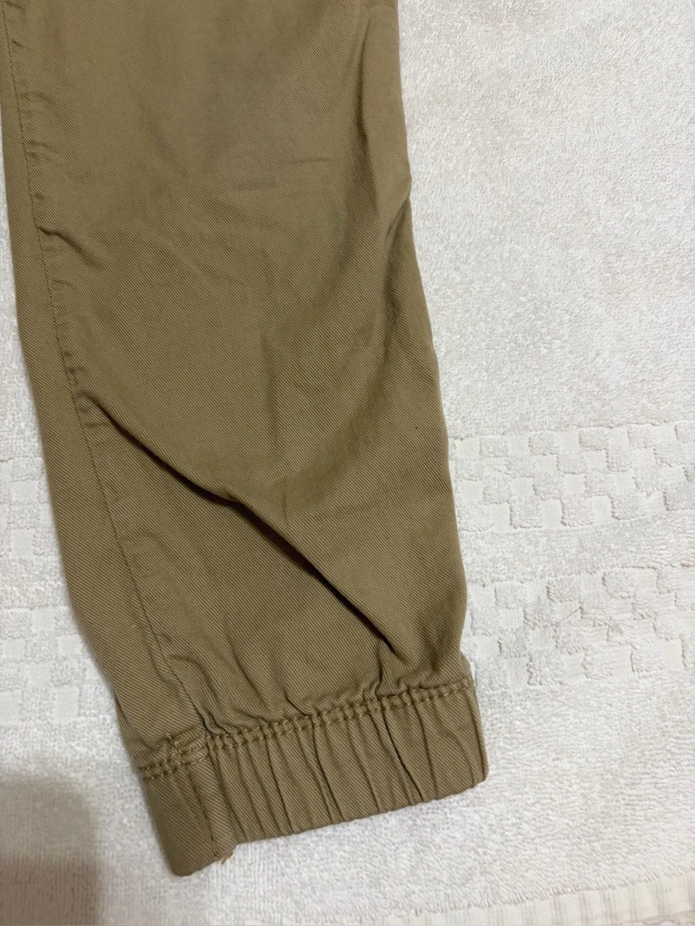 kids Elastic Waist Jogger Pants - Tan(M)